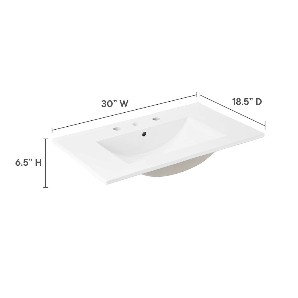 Cayman 30" Bathroom Sink. Picture 3