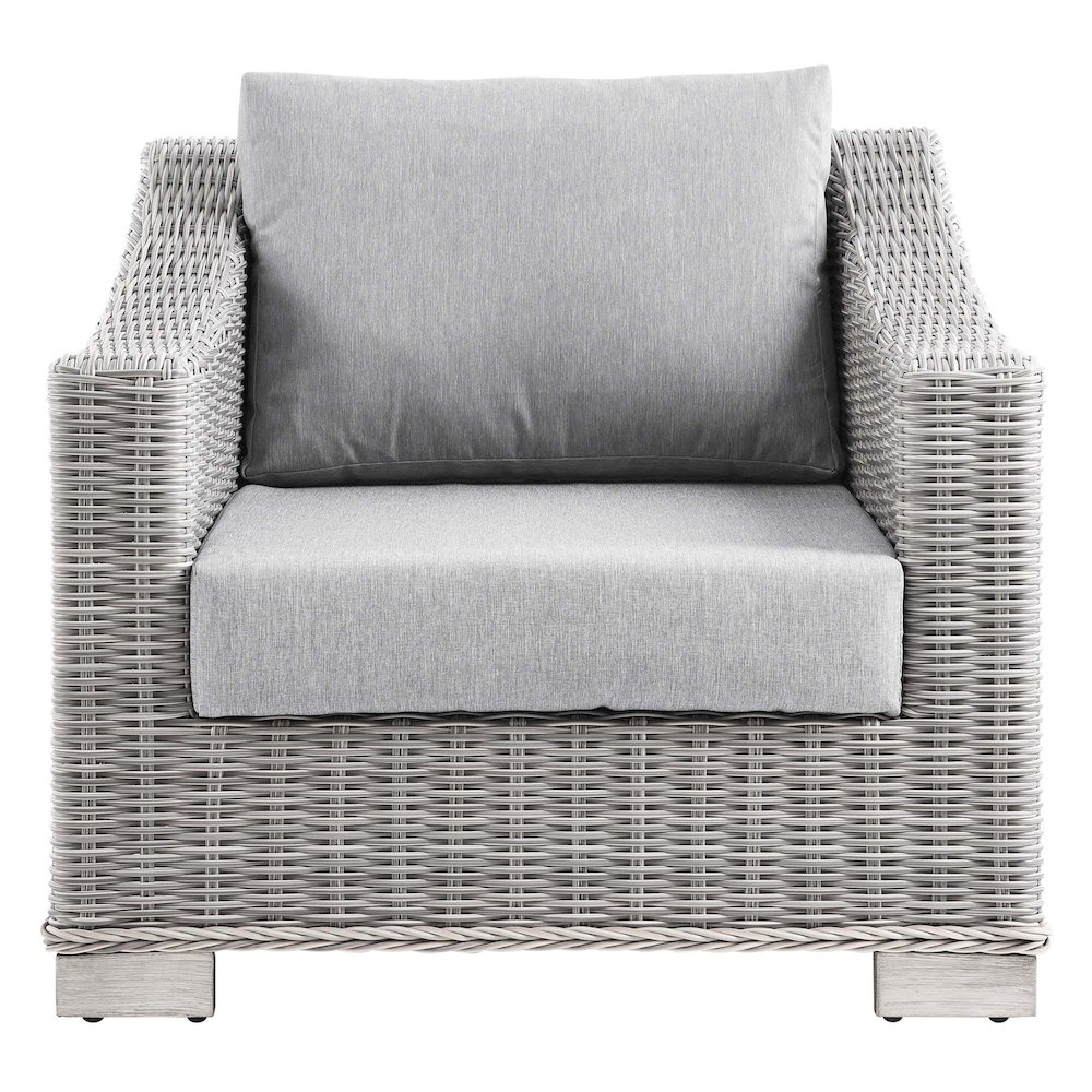 Conway Outdoor Patio Wicker Rattan Armchair. Picture 4
