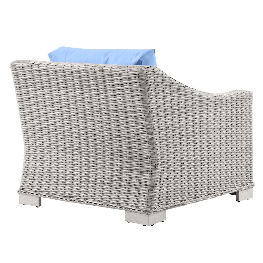 Conway Outdoor Patio Wicker Rattan Armchair. Picture 4