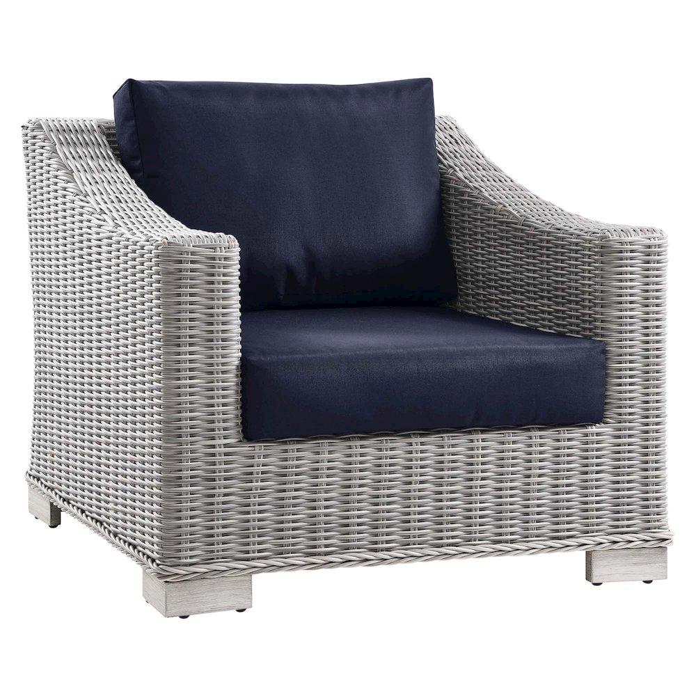Conway Outdoor Patio Wicker Rattan Armchair. Picture 1