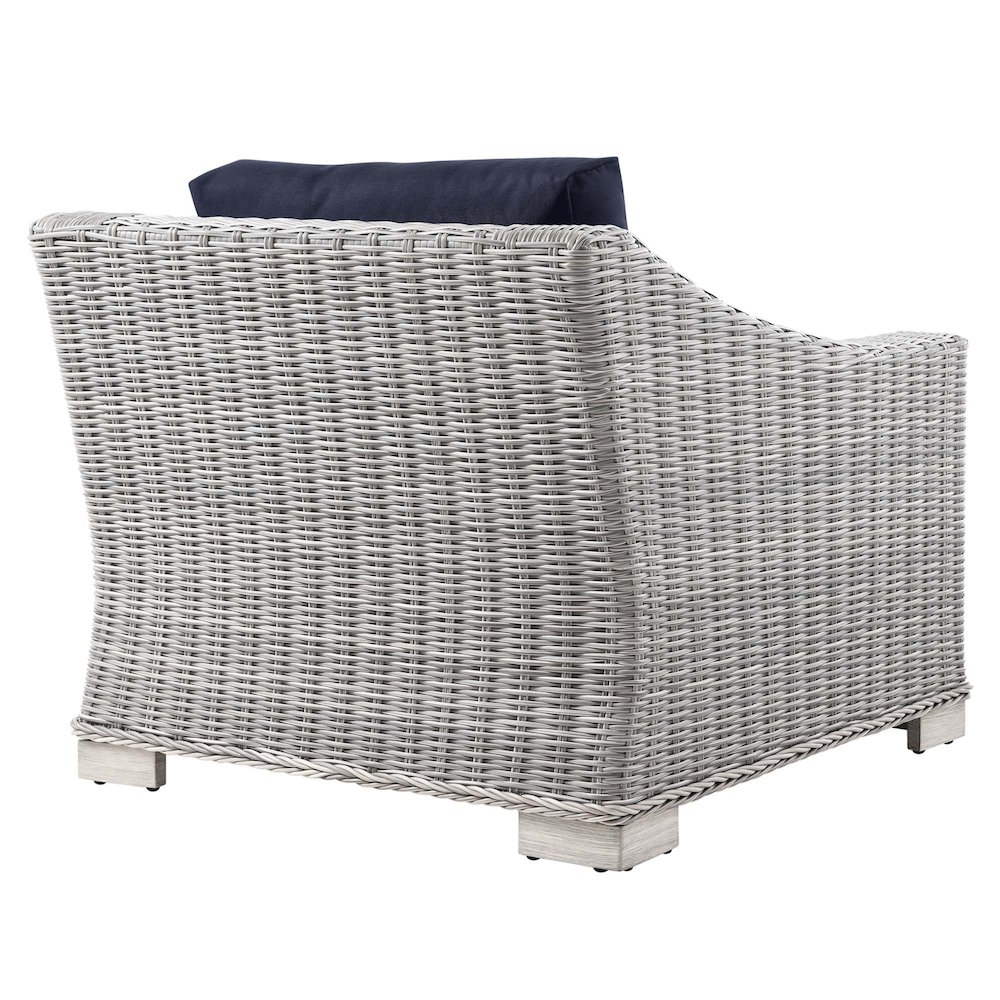 Conway Outdoor Patio Wicker Rattan Armchair. Picture 3