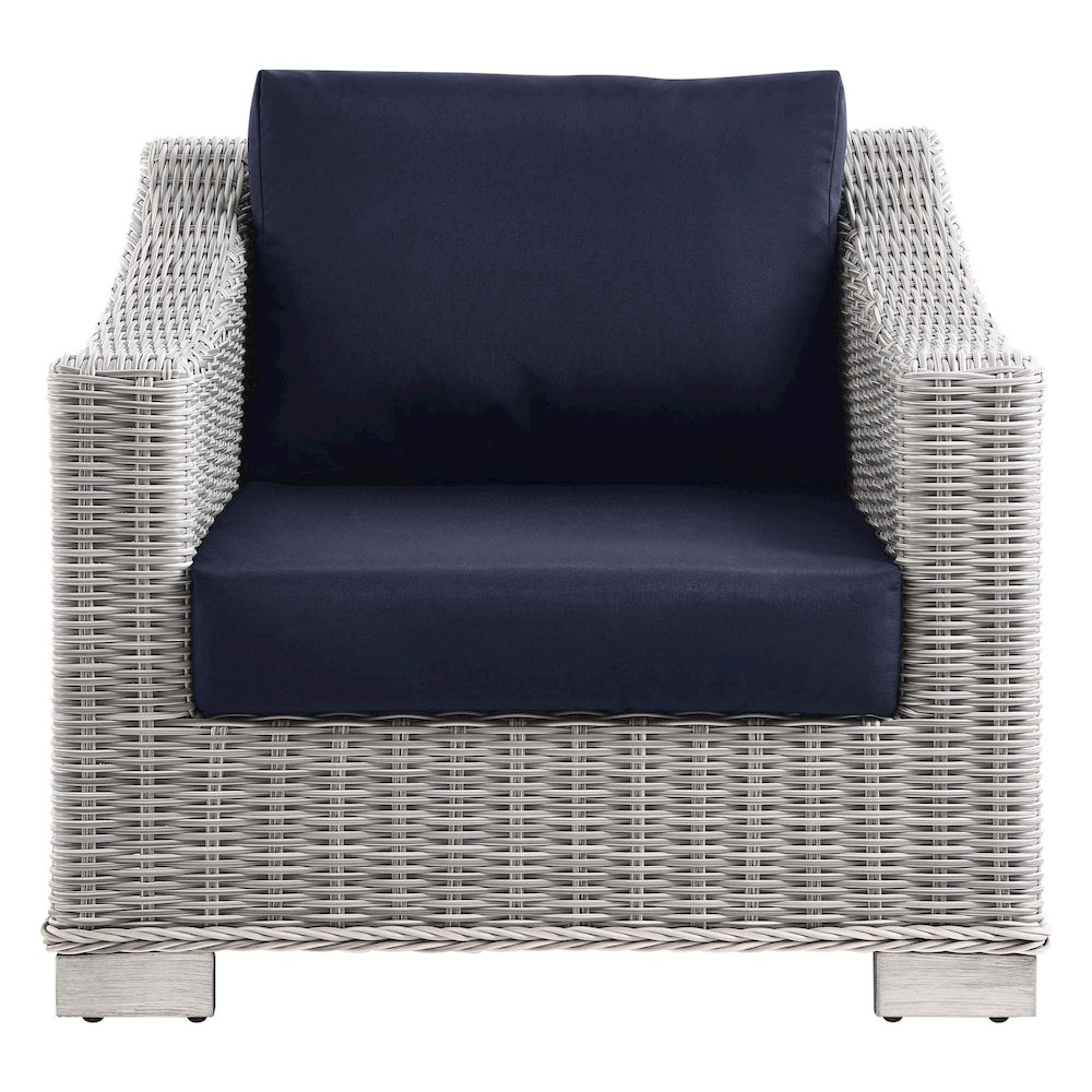 Conway Outdoor Patio Wicker Rattan Armchair. Picture 4