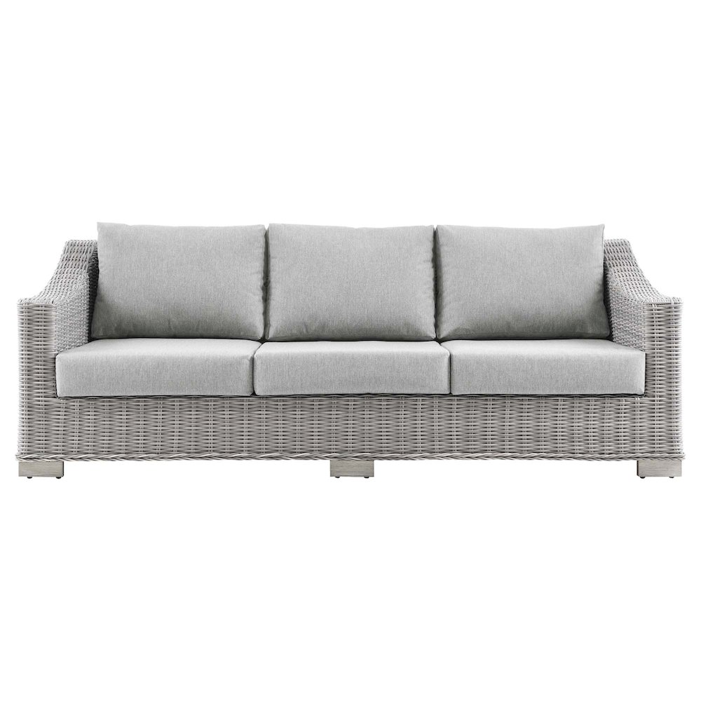 Conway Outdoor Patio Wicker Rattan Sofa. Picture 4