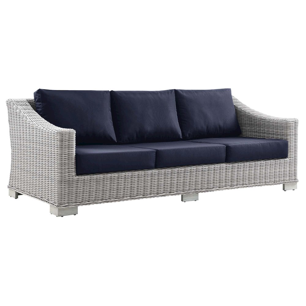 Conway Outdoor Patio Wicker Rattan Sofa. Picture 1