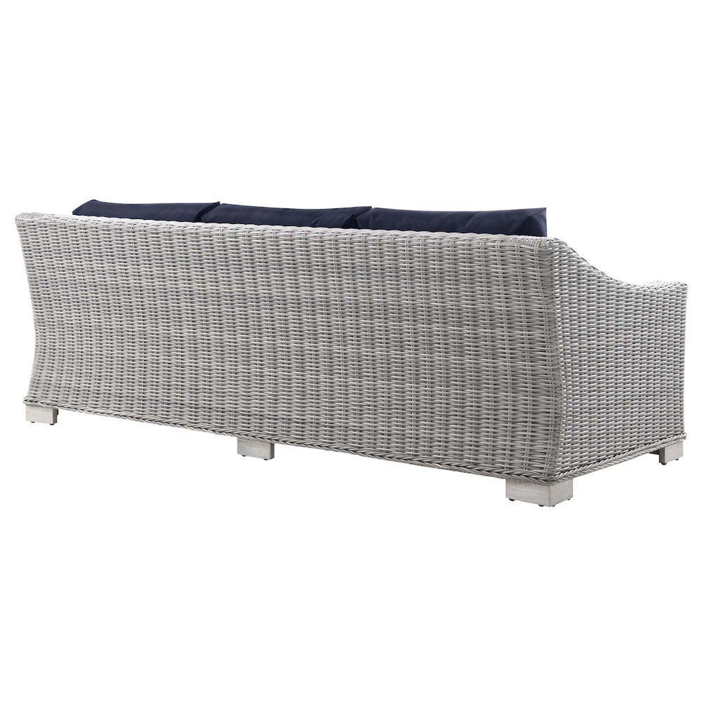 Conway Outdoor Patio Wicker Rattan Sofa. Picture 3