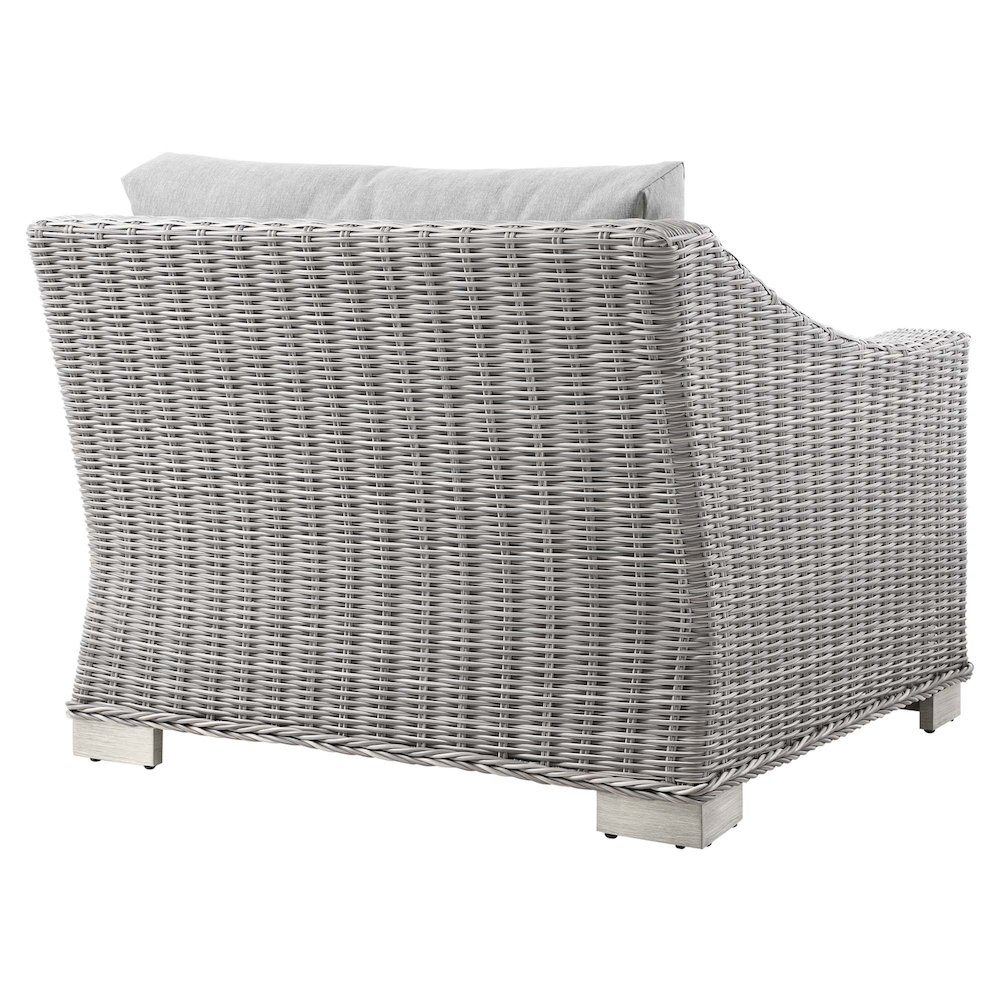 Conway Outdoor Patio Wicker Rattan Left-Arm Chair. Picture 3