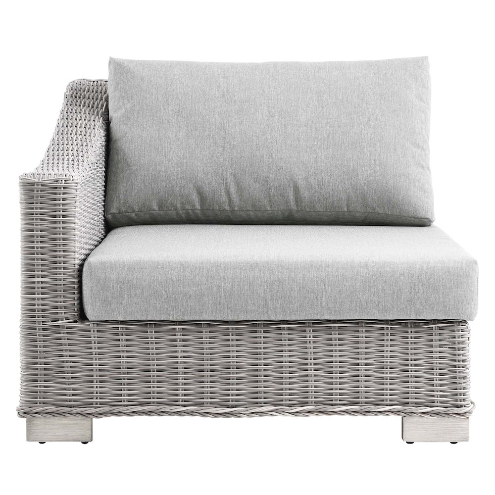 Conway Outdoor Patio Wicker Rattan Left-Arm Chair. Picture 5