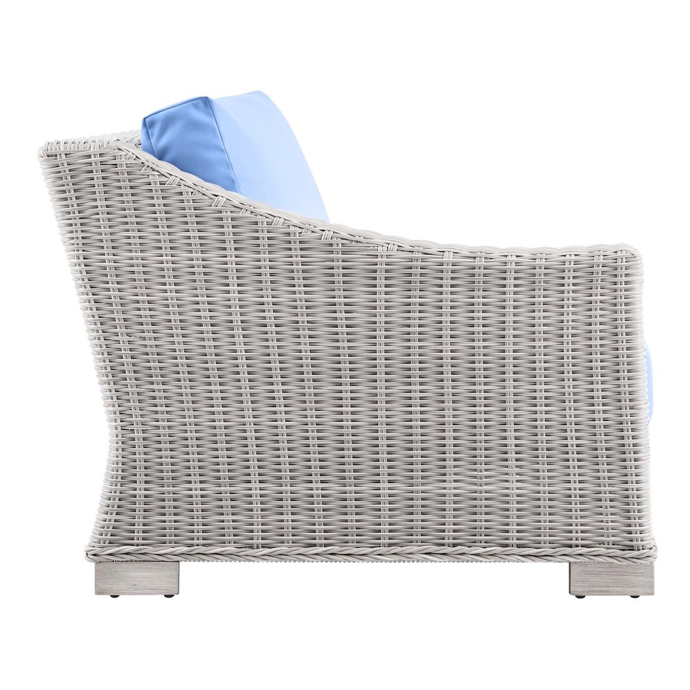 Conway Outdoor Patio Wicker Rattan Left-Arm Chair. Picture 2