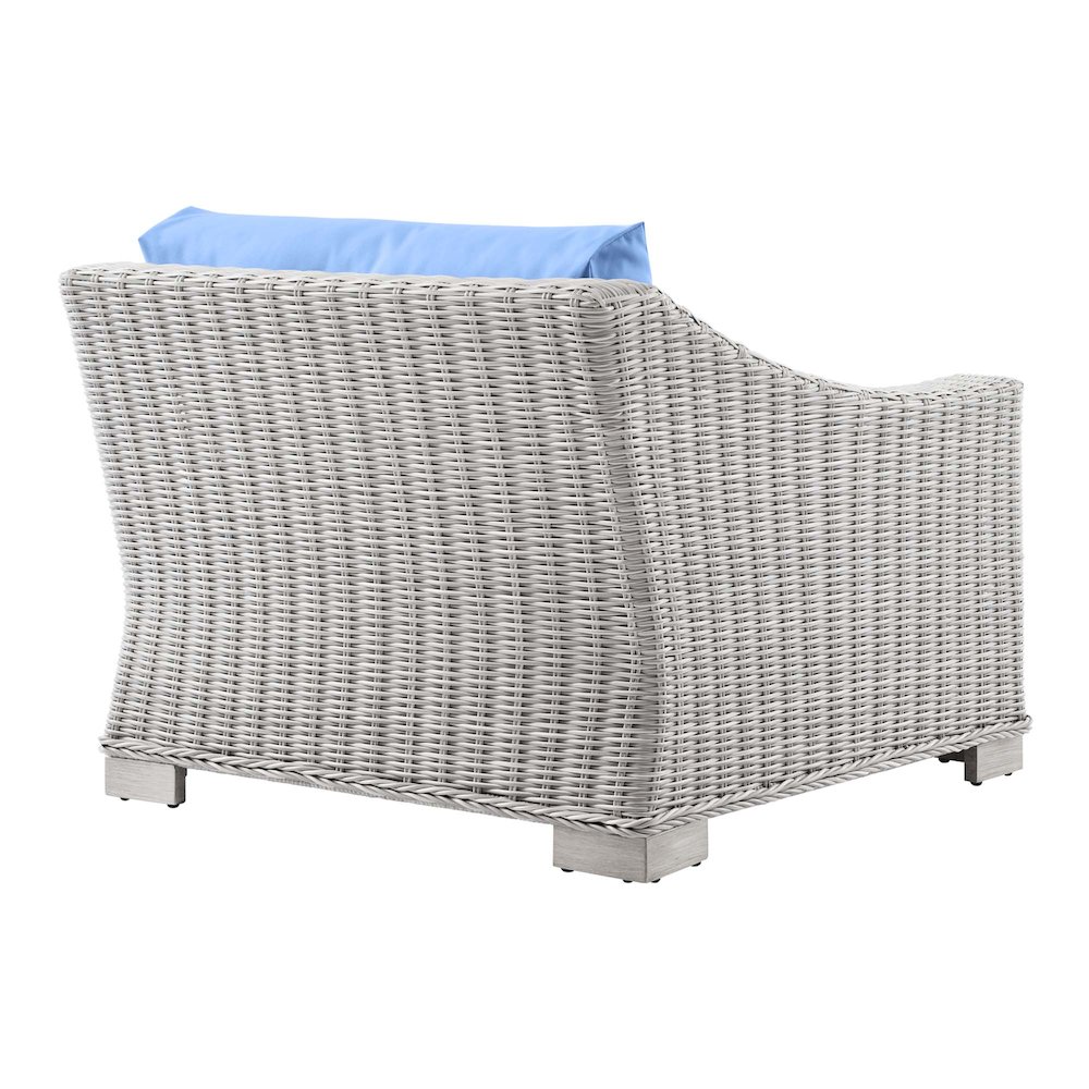 Conway Outdoor Patio Wicker Rattan Left-Arm Chair. Picture 3