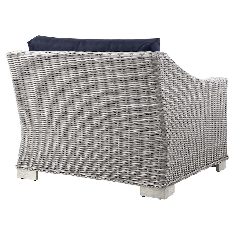 Conway Outdoor Patio Wicker Rattan Left-Arm Chair. Picture 3