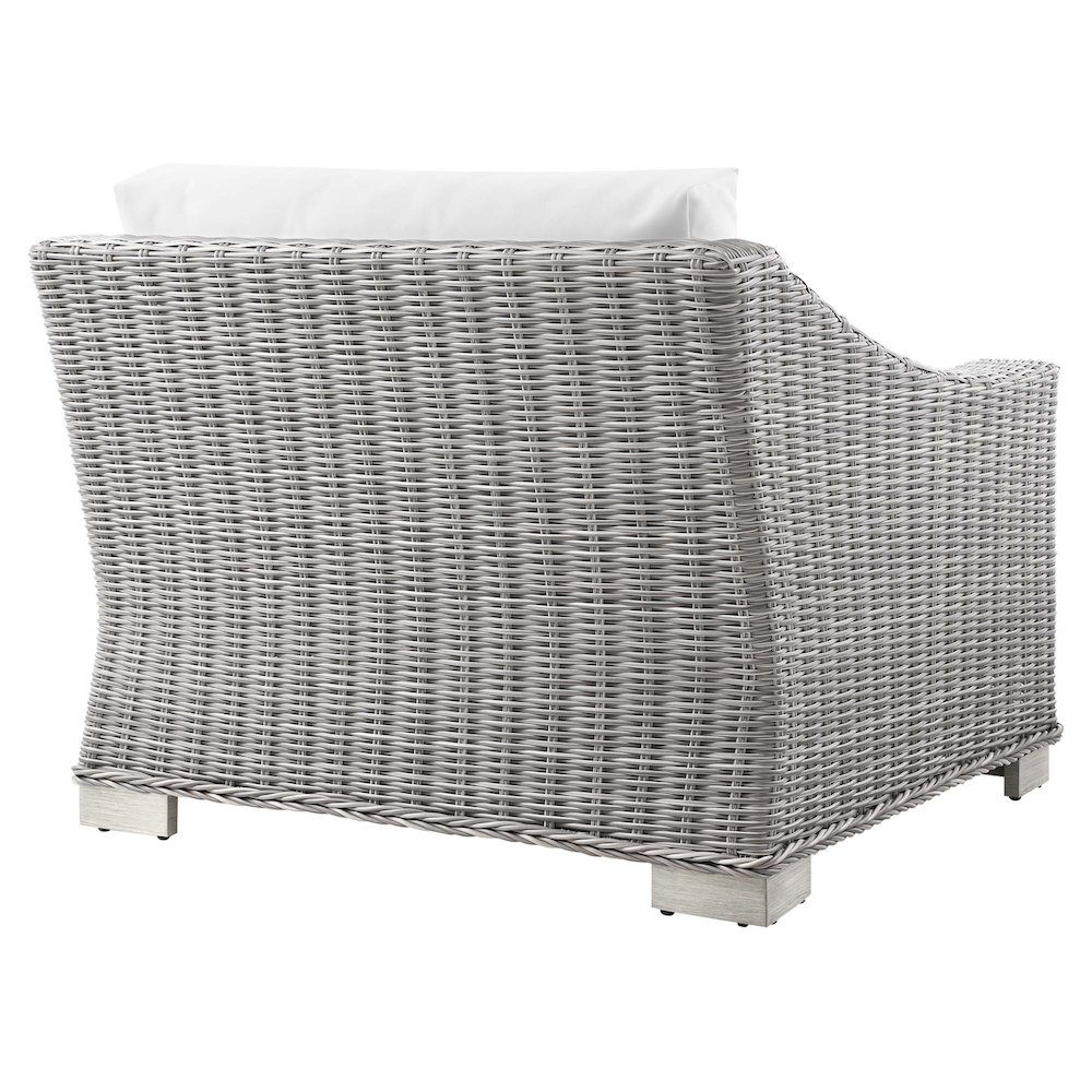 Conway Outdoor Patio Wicker Rattan Left-Arm Chair. Picture 3