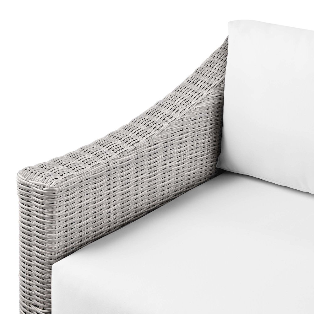 Conway Outdoor Patio Wicker Rattan Left-Arm Chair. Picture 5