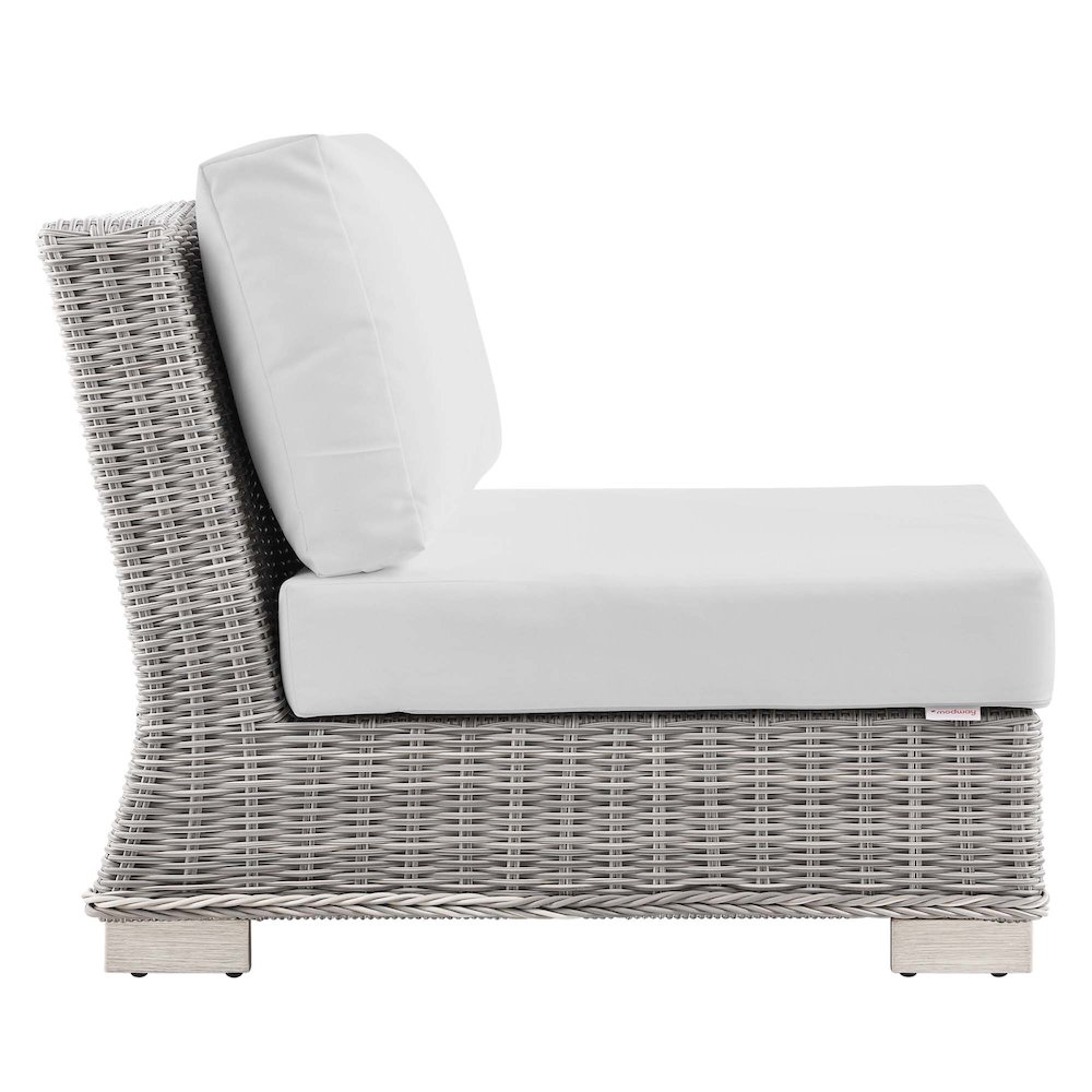 Conway Outdoor Patio Wicker Rattan Armless Chair. Picture 2
