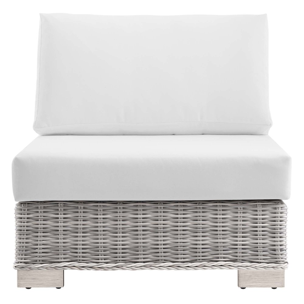 Conway Outdoor Patio Wicker Rattan Armless Chair. Picture 4