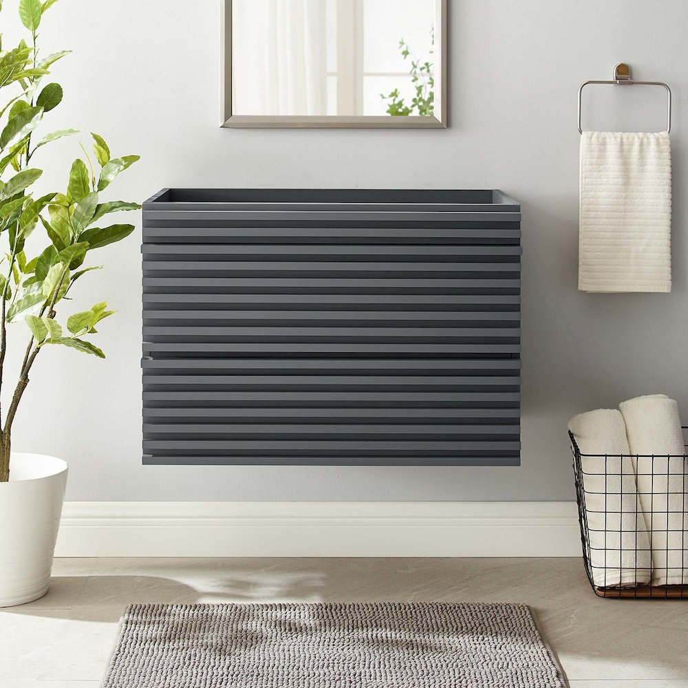 Render 30" Wall-Mount Bathroom Vanity Cabinet (Sink Basin Not Included). Picture 7