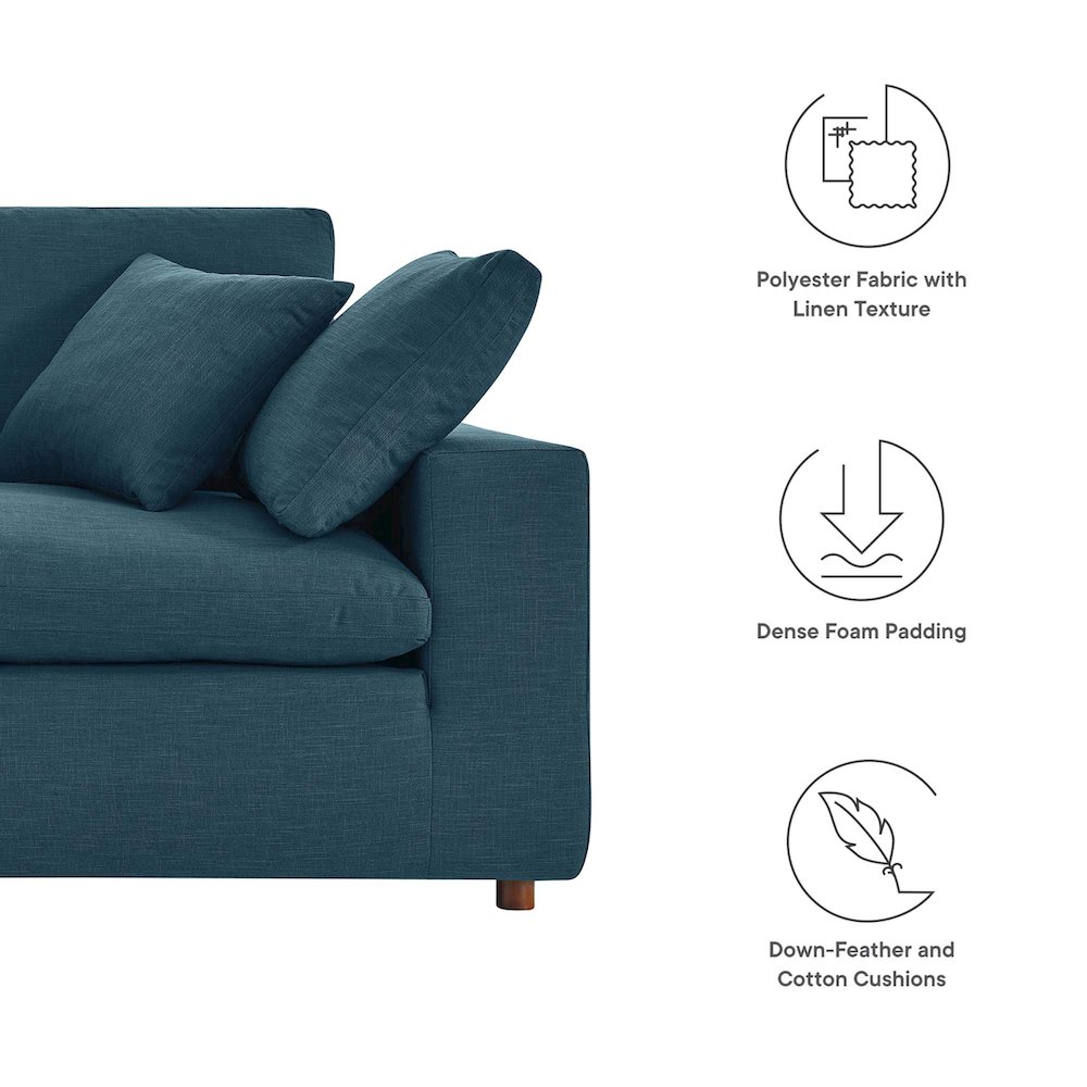 Commix Down Filled Overstuffed Loveseat. Picture 3