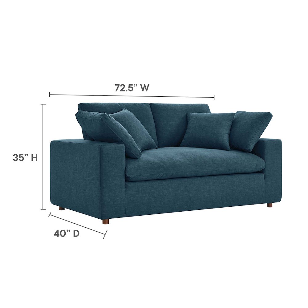 Commix Down Filled Overstuffed Loveseat. Picture 2