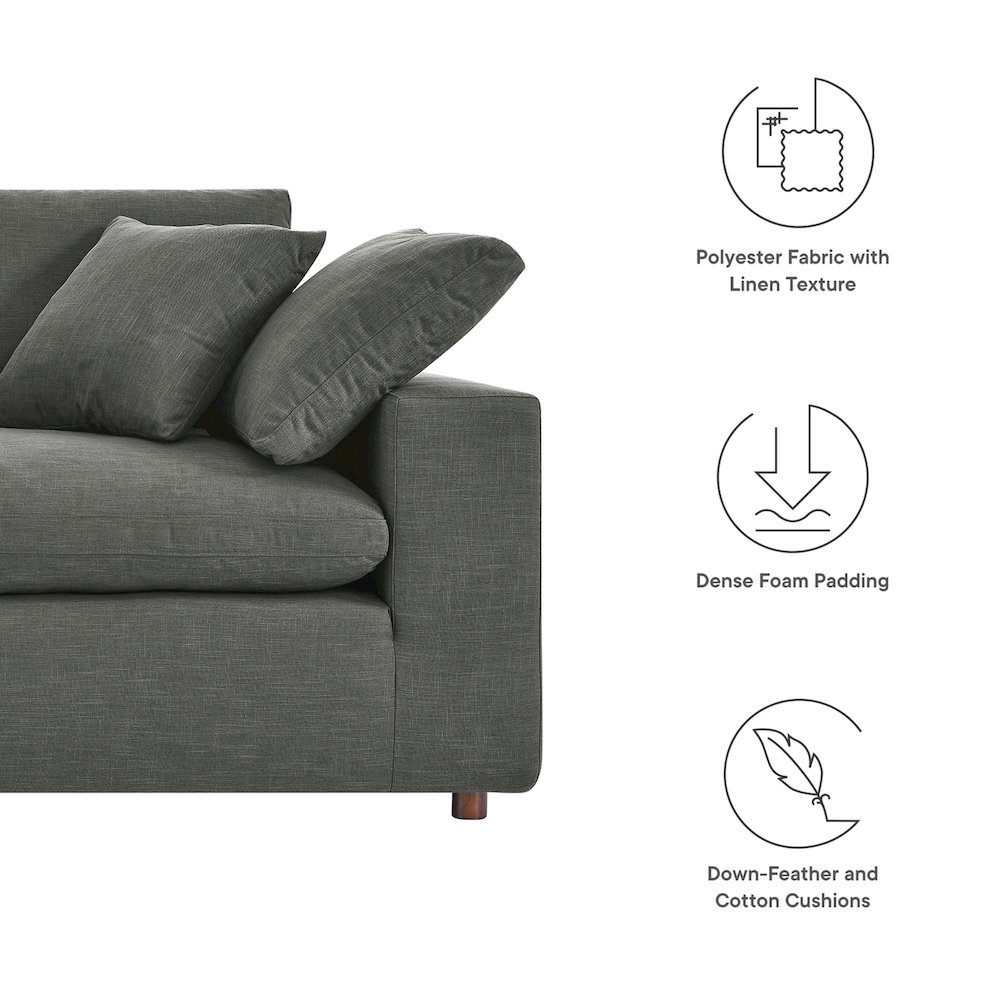 Commix Down Filled Overstuffed Loveseat. Picture 3