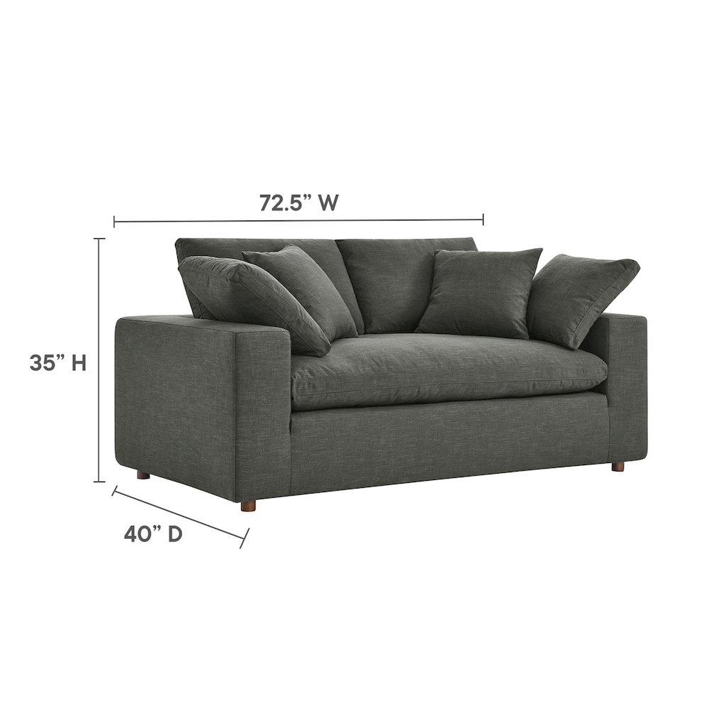 Commix Down Filled Overstuffed Loveseat. Picture 2