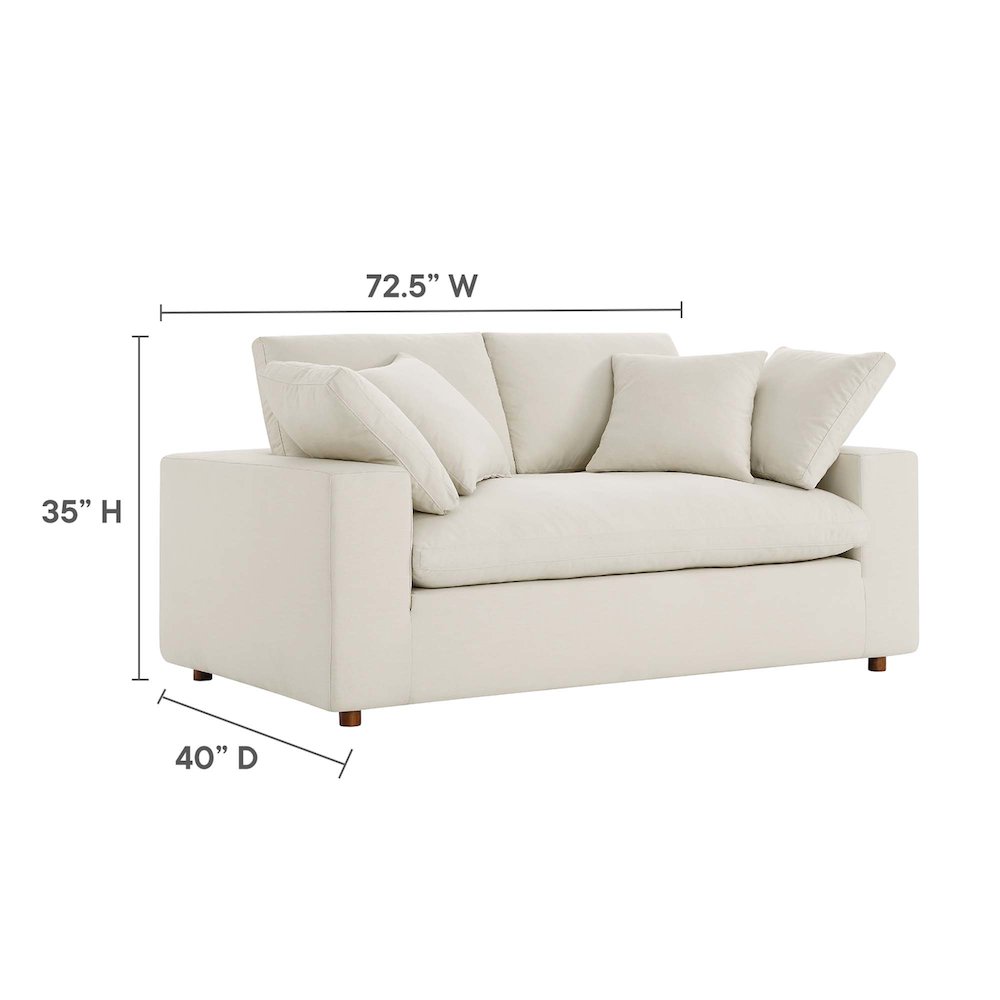 Commix Down Filled Overstuffed Loveseat. Picture 2