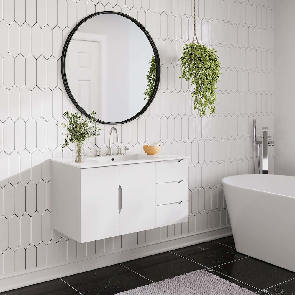 Vitality 36" Bathroom Vanity Cabinet (Sink Basin Not Included). Picture 9