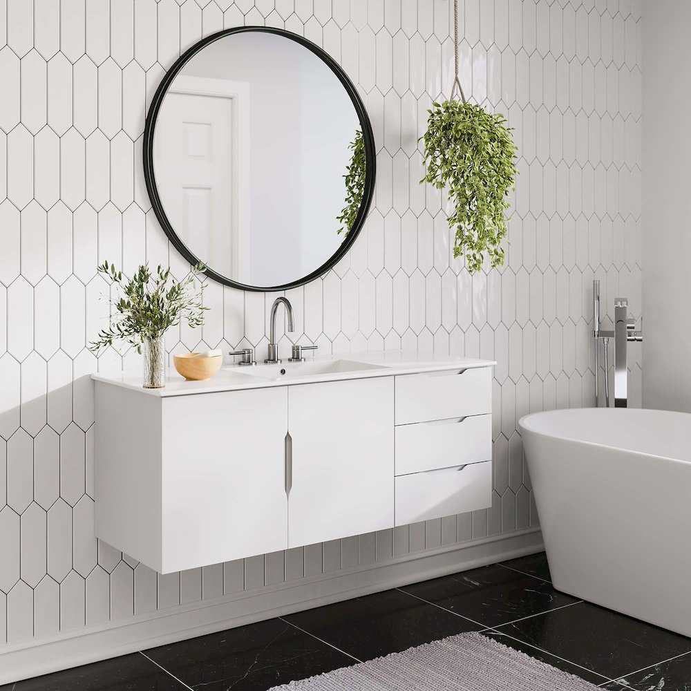 48" Double or Single Sink (Not Included) Bathroom Vanity Cabinet. Picture 9