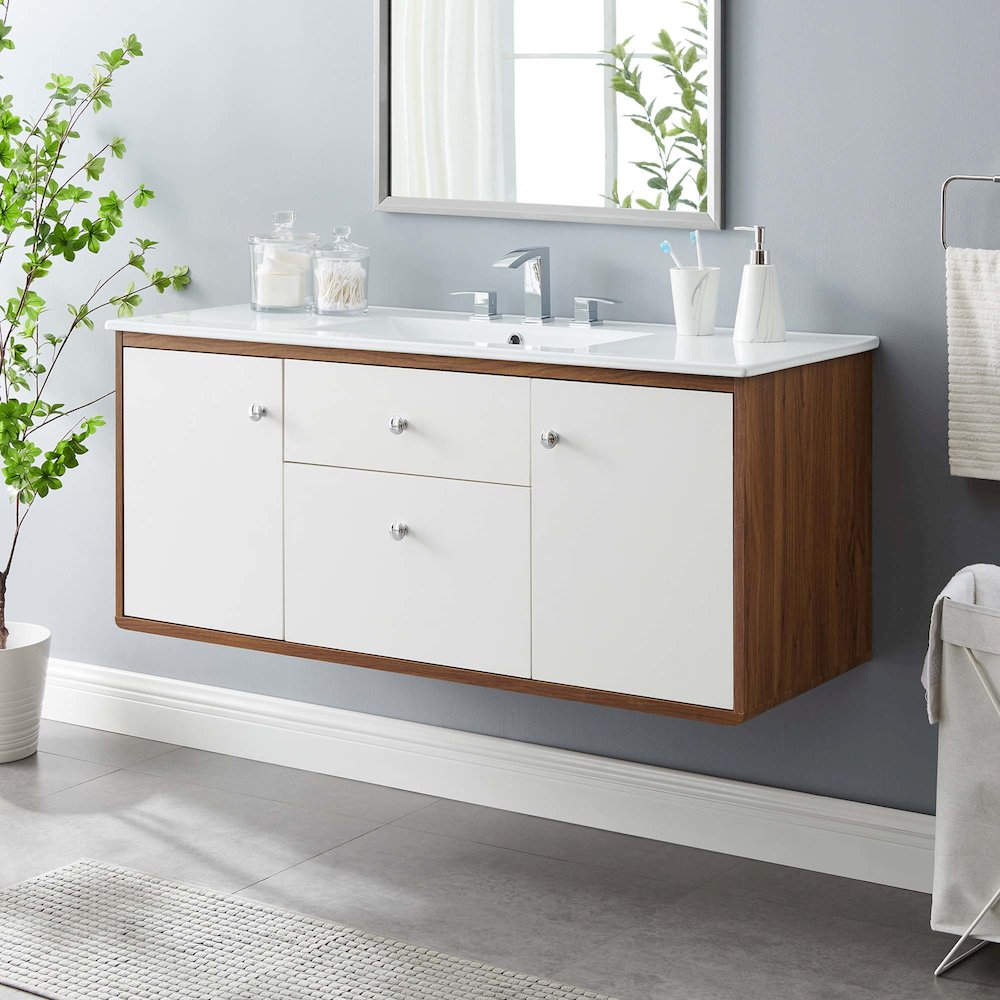 Transmit 48" Wall-Mount Bathroom Vanity. Picture 8