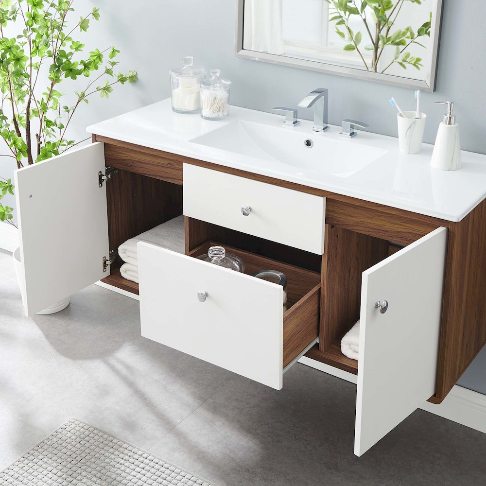 Transmit 48" Wall-Mount Bathroom Vanity. Picture 9