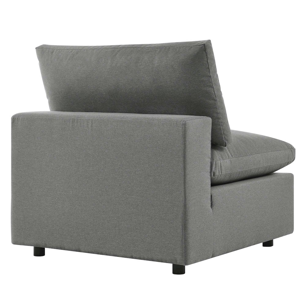 Commix Overstuffed Outdoor Patio Armless Chair. Picture 5