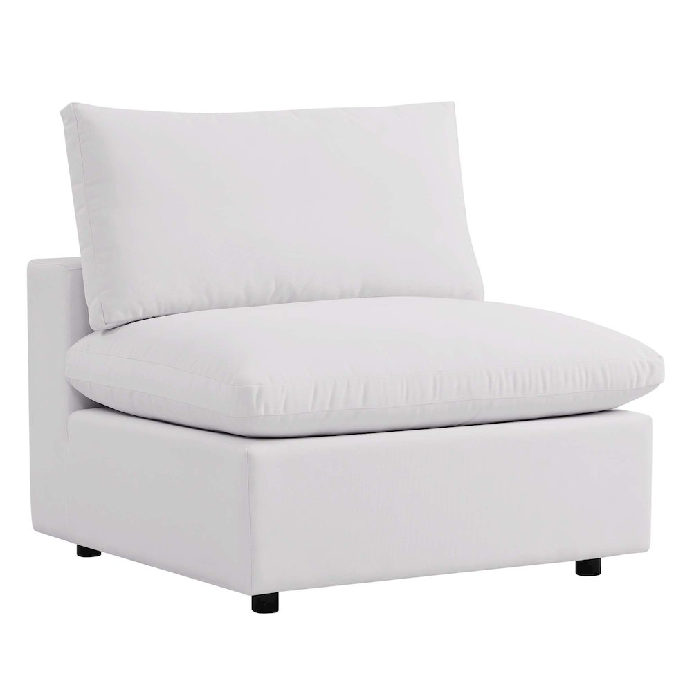 Commix Overstuffed Outdoor Patio Armless Chair. Picture 1