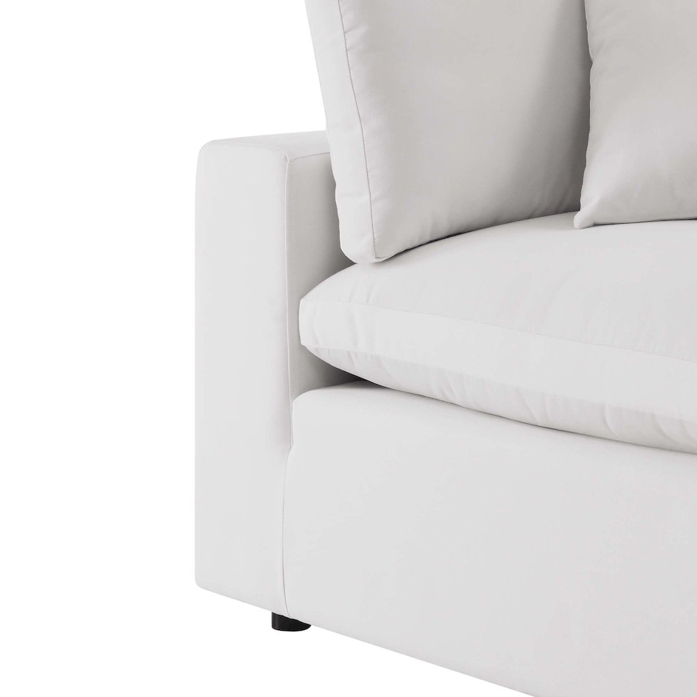 Commix Overstuffed Outdoor Patio Armless Chair. Picture 3