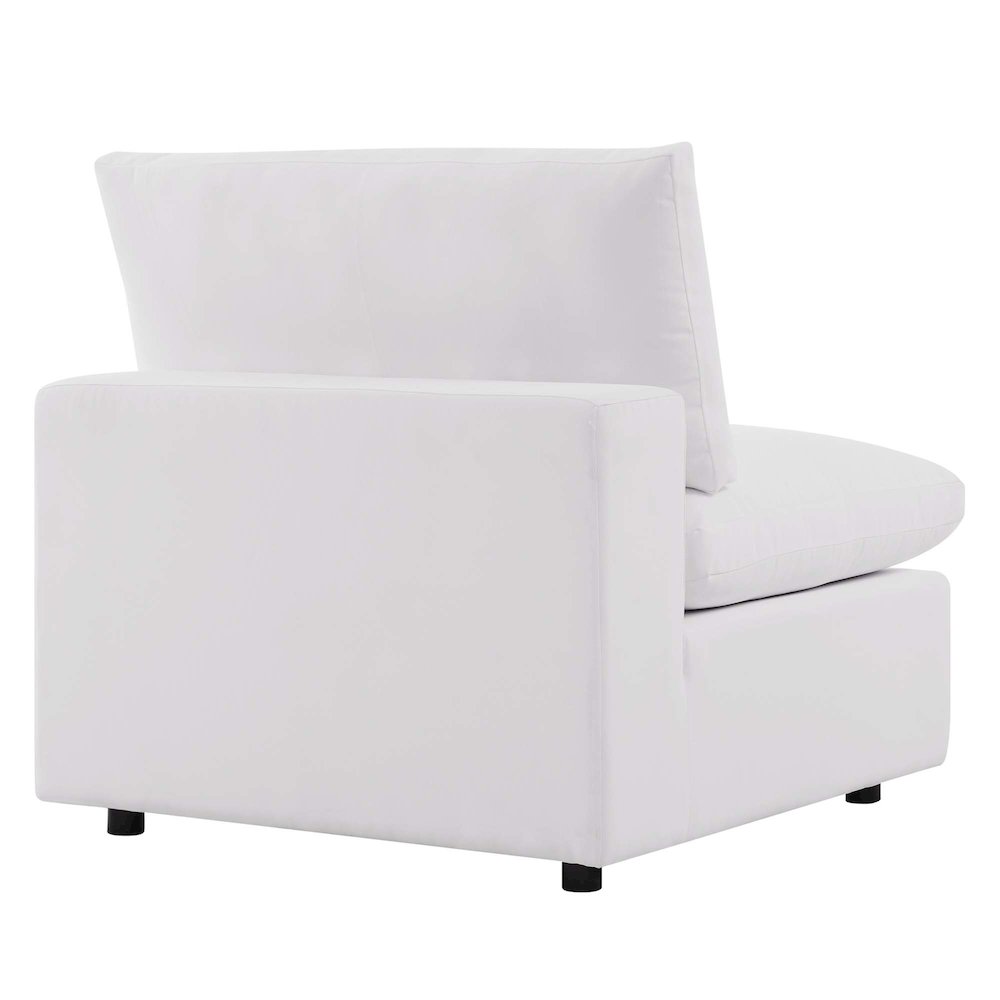 Commix Overstuffed Outdoor Patio Armless Chair. Picture 5