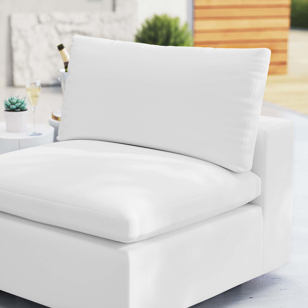 Commix Sunbrella Outdoor Patio Armless Chair. Picture 8