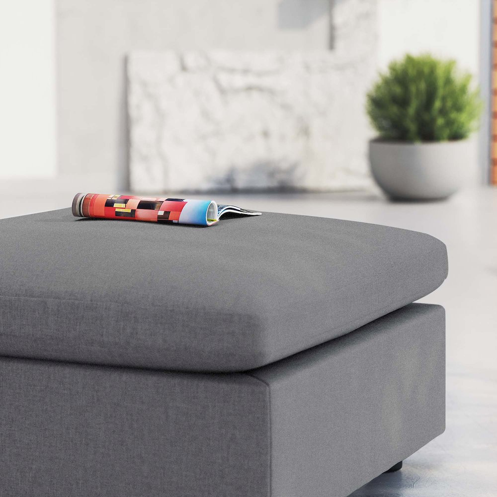 Commix Sunbrella Outdoor Patio Ottoman. Picture 5