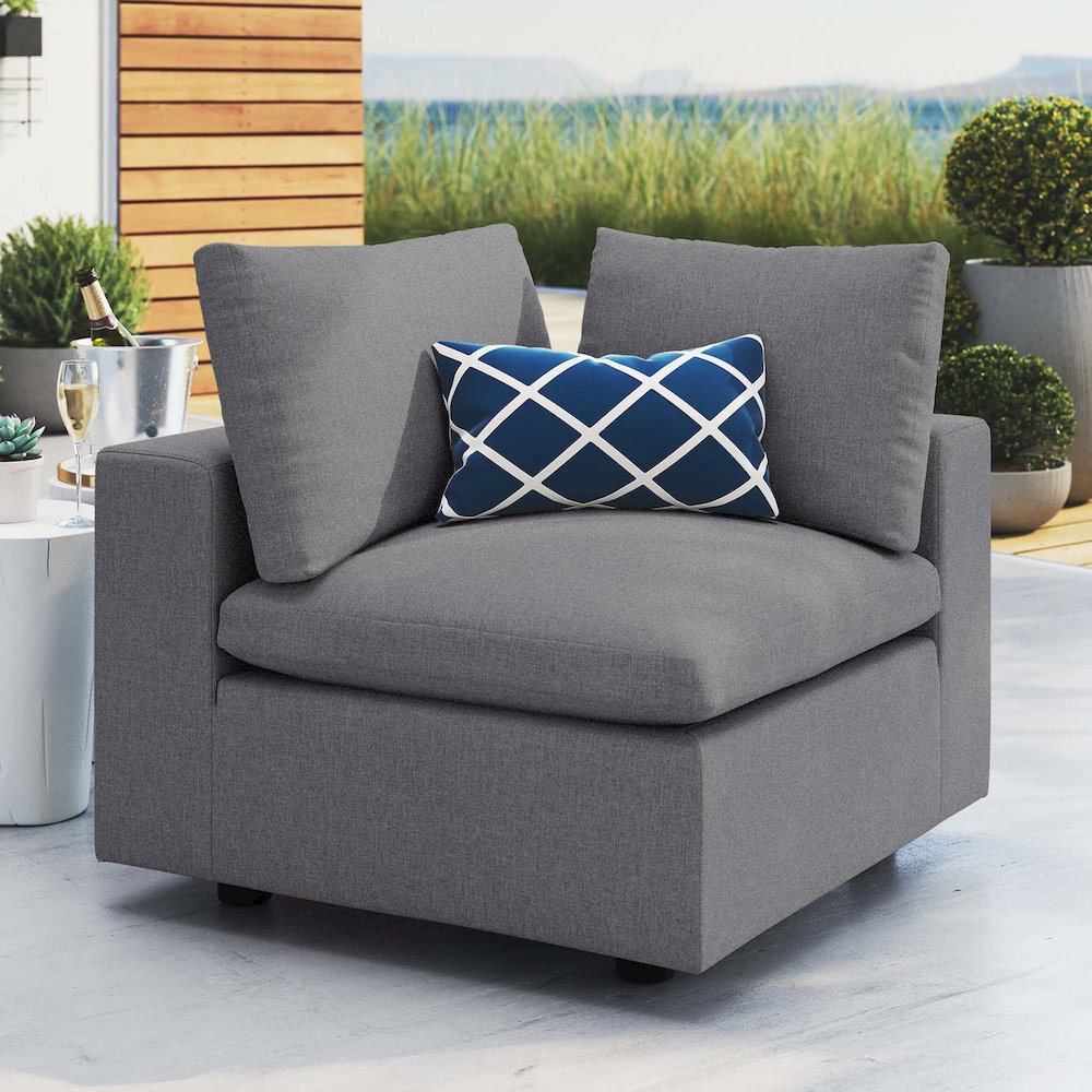 Commix Sunbrella Outdoor Patio Corner Chair. Picture 6