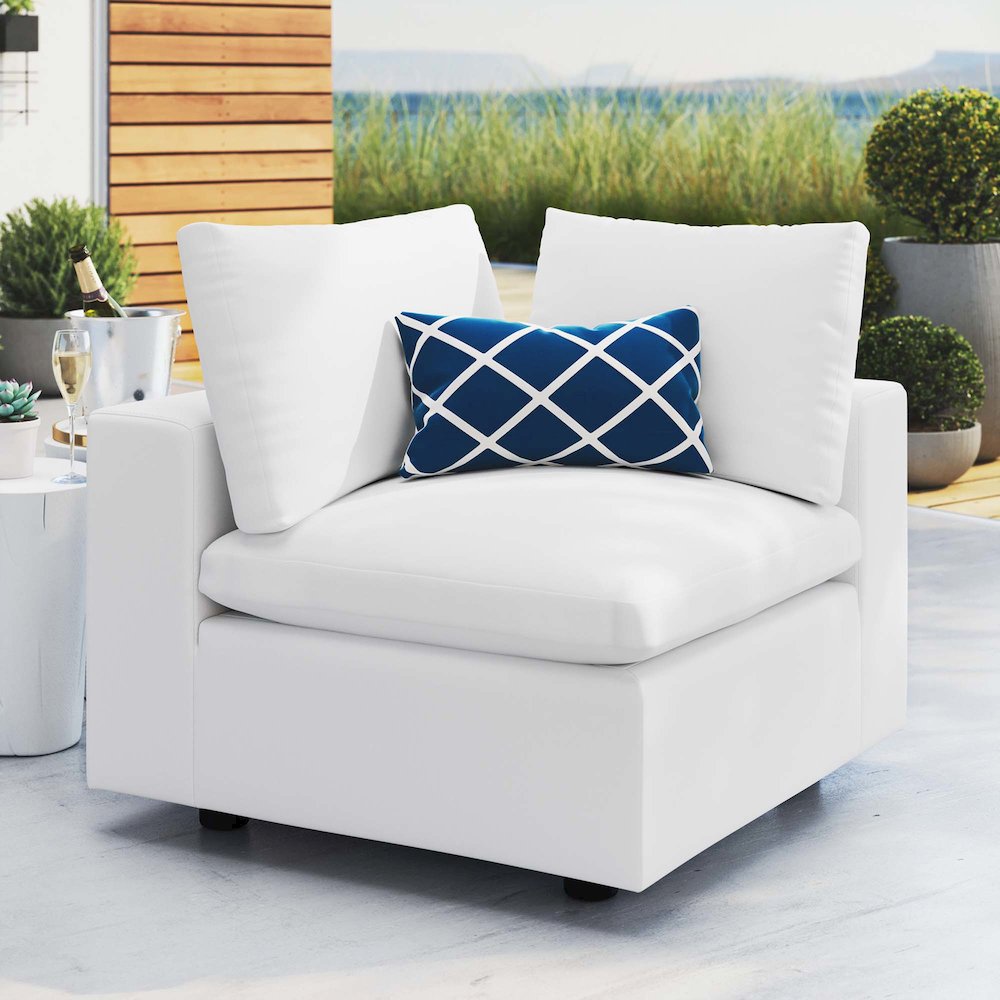 Commix Sunbrella Outdoor Patio Corner Chair. Picture 6