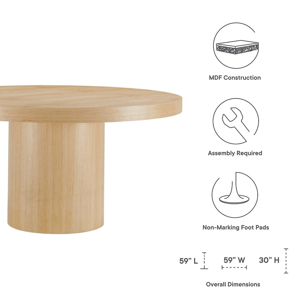 Gratify 60" Round Dining Table. Picture 2