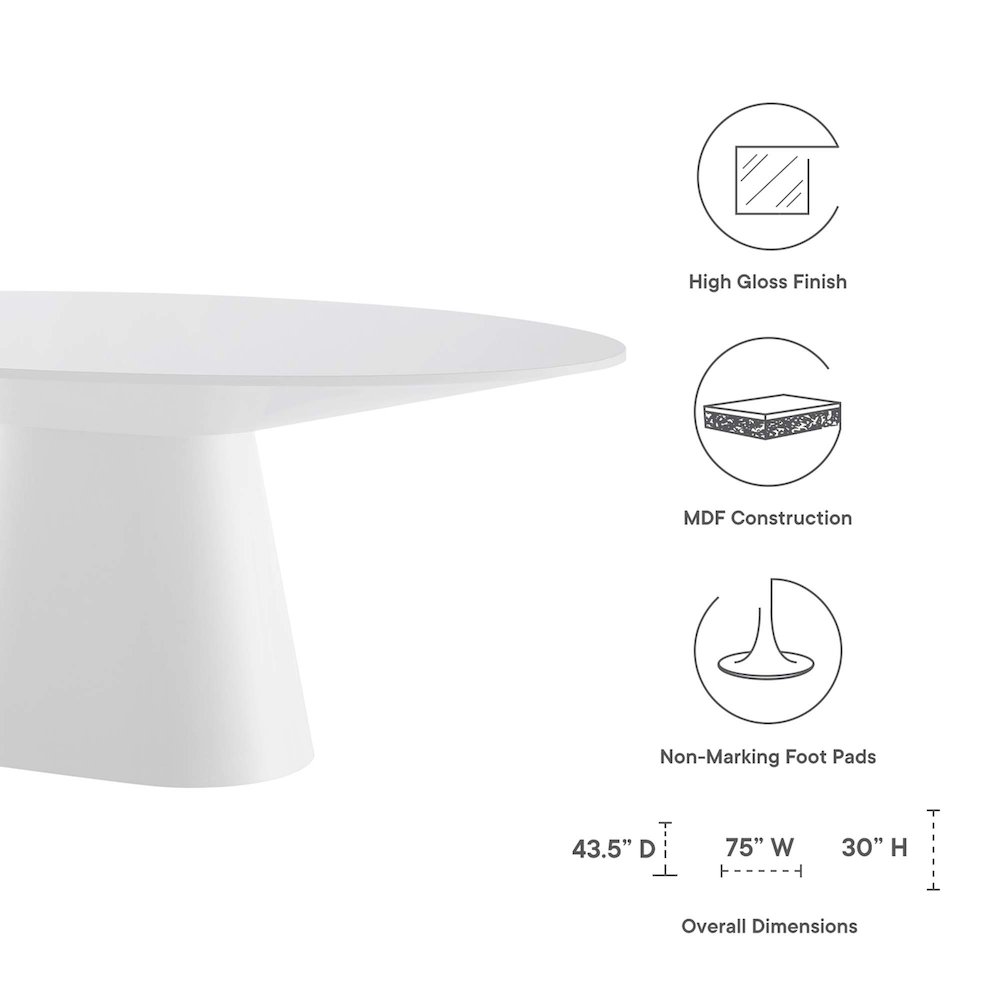 Provision 75" Oval Dining Table. Picture 2