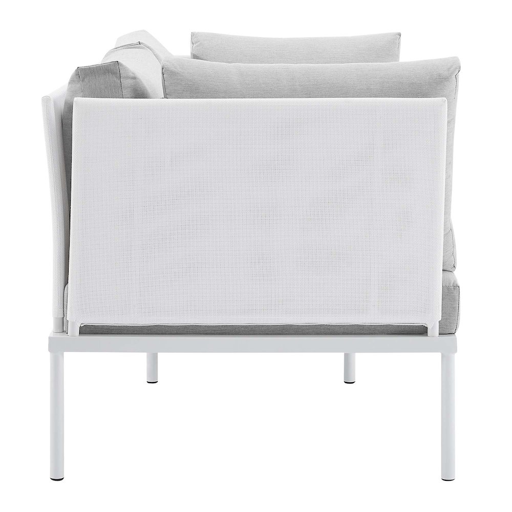 Harmony 5-Piece Sunbrella Outdoor Patio Aluminum Furniture Set. Picture 3