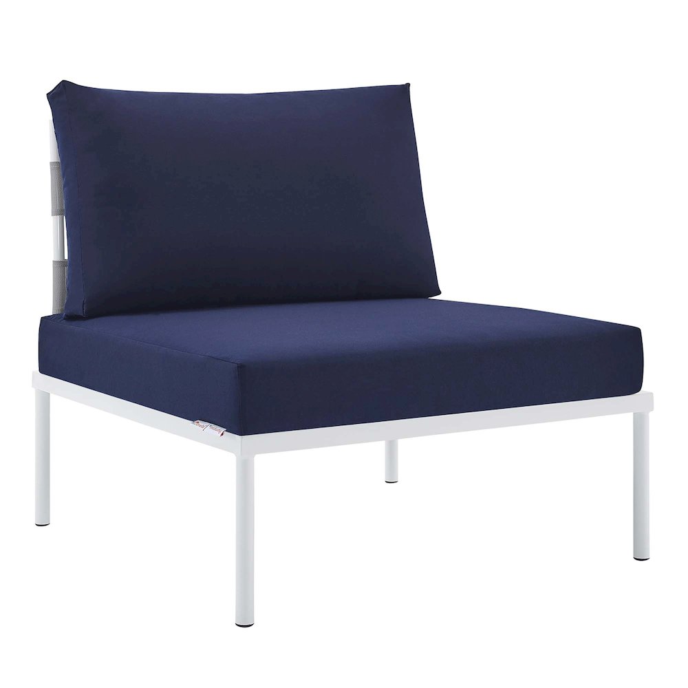 Harmony 6-Piece Sunbrella Outdoor Patio Aluminum Sectional Sofa Set. Picture 2