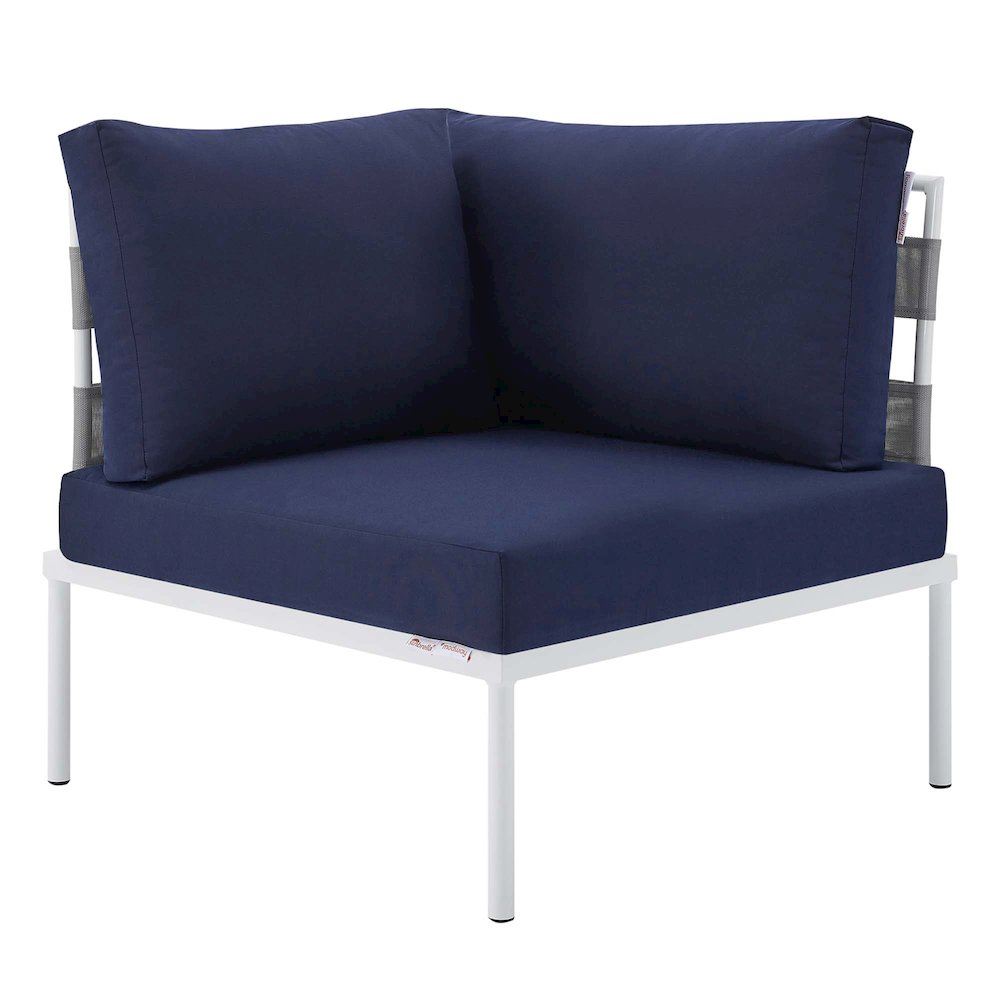 Harmony 6-Piece Sunbrella Outdoor Patio Aluminum Sectional Sofa Set. Picture 5