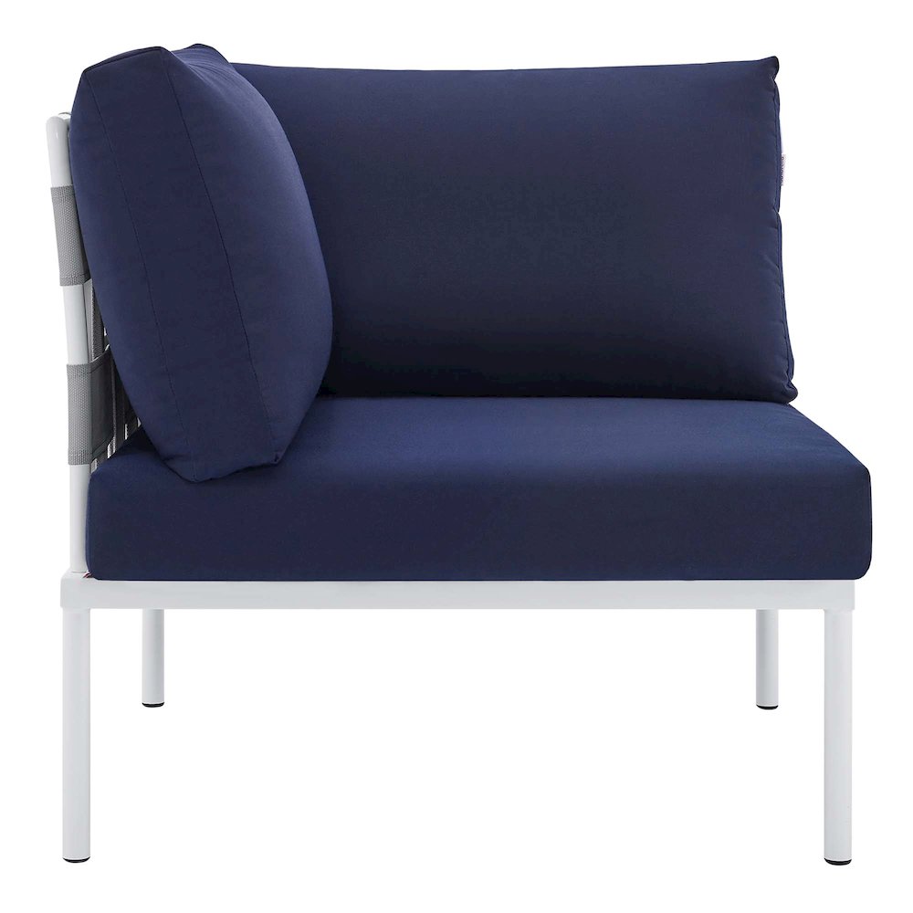 Harmony 6-Piece Sunbrella Outdoor Patio Aluminum Sectional Sofa Set. Picture 6