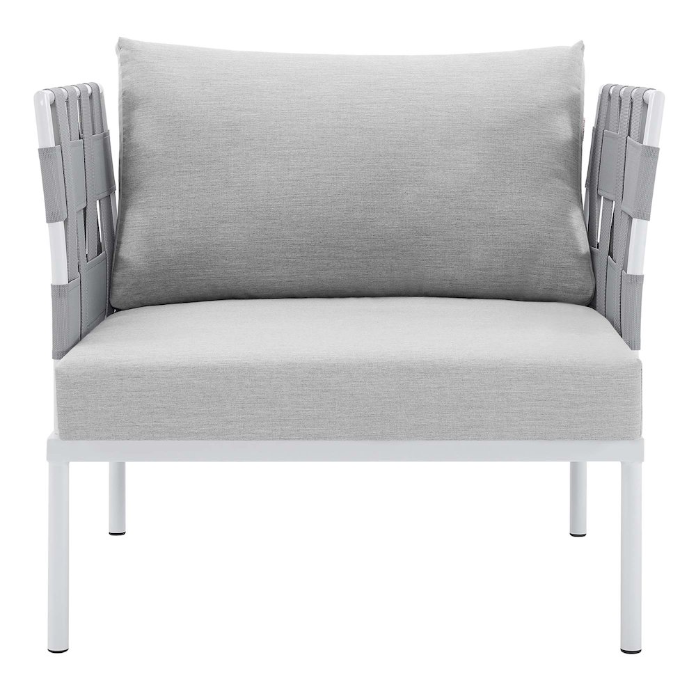 Harmony Sunbrella Outdoor Patio Aluminum Armchair. Picture 4