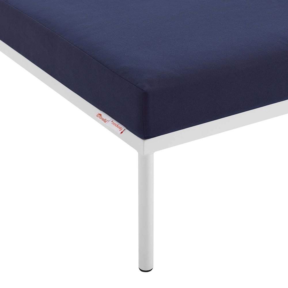 Harmony Sunbrella Outdoor Patio Aluminum Ottoman. Picture 4