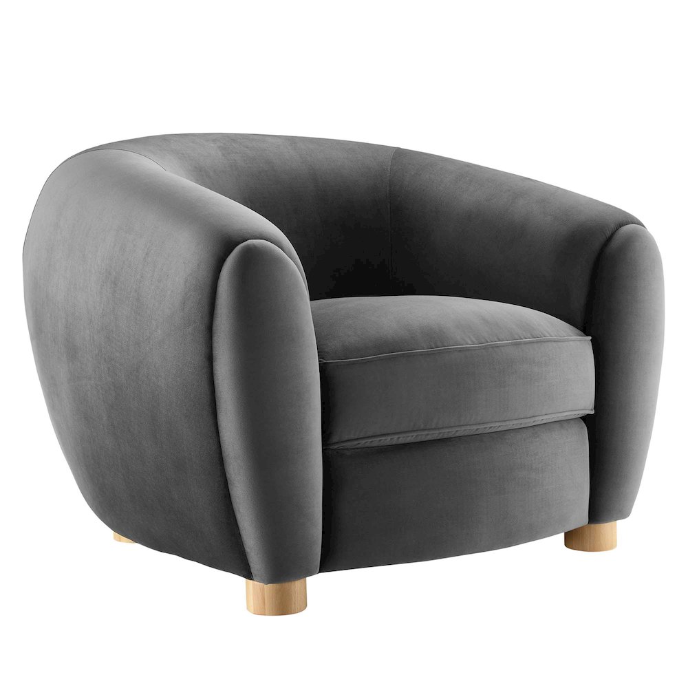 Abundant Performance Velvet Armchair. Picture 1