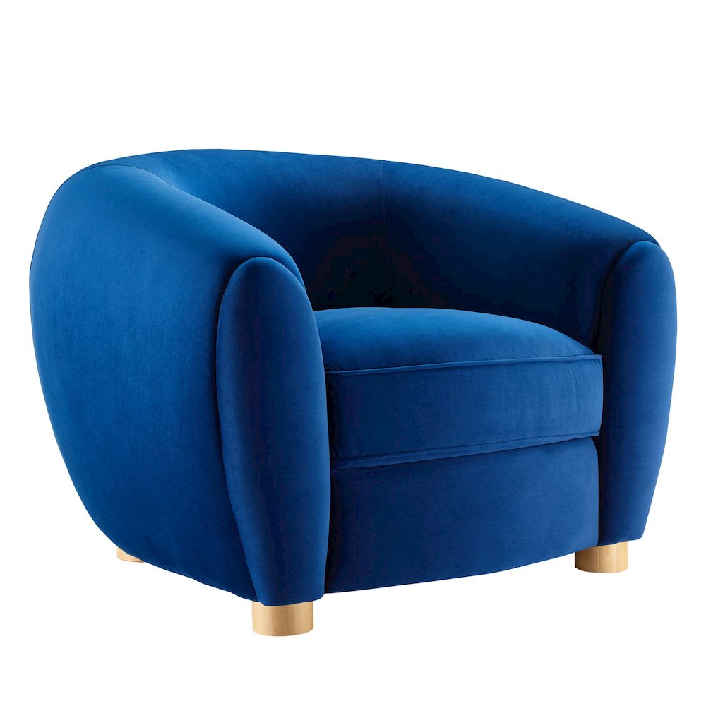 Abundant Performance Velvet Armchair. Picture 1