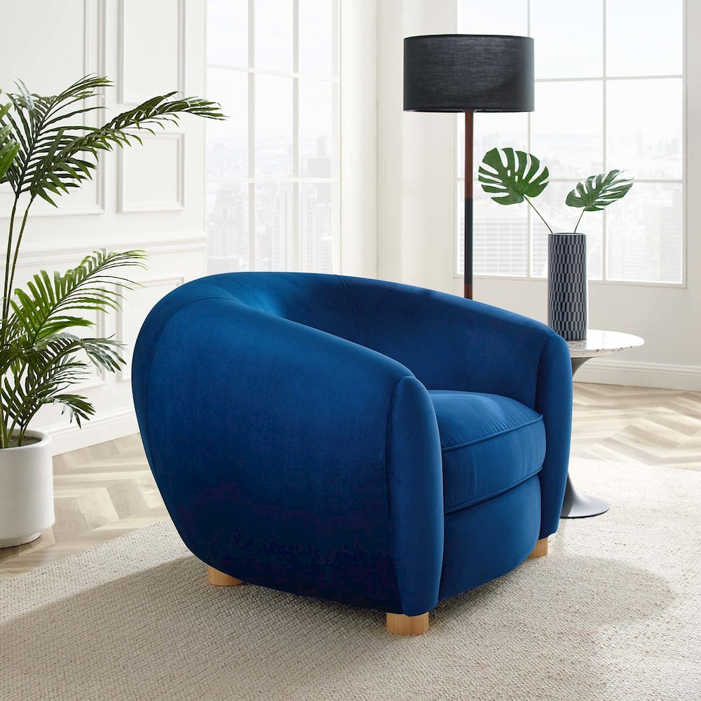 Abundant Performance Velvet Armchair. Picture 6