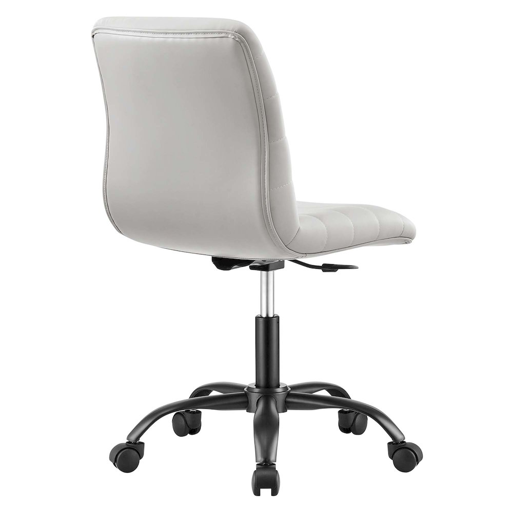 Ripple Armless Vegan Leather Office Chair. Picture 4