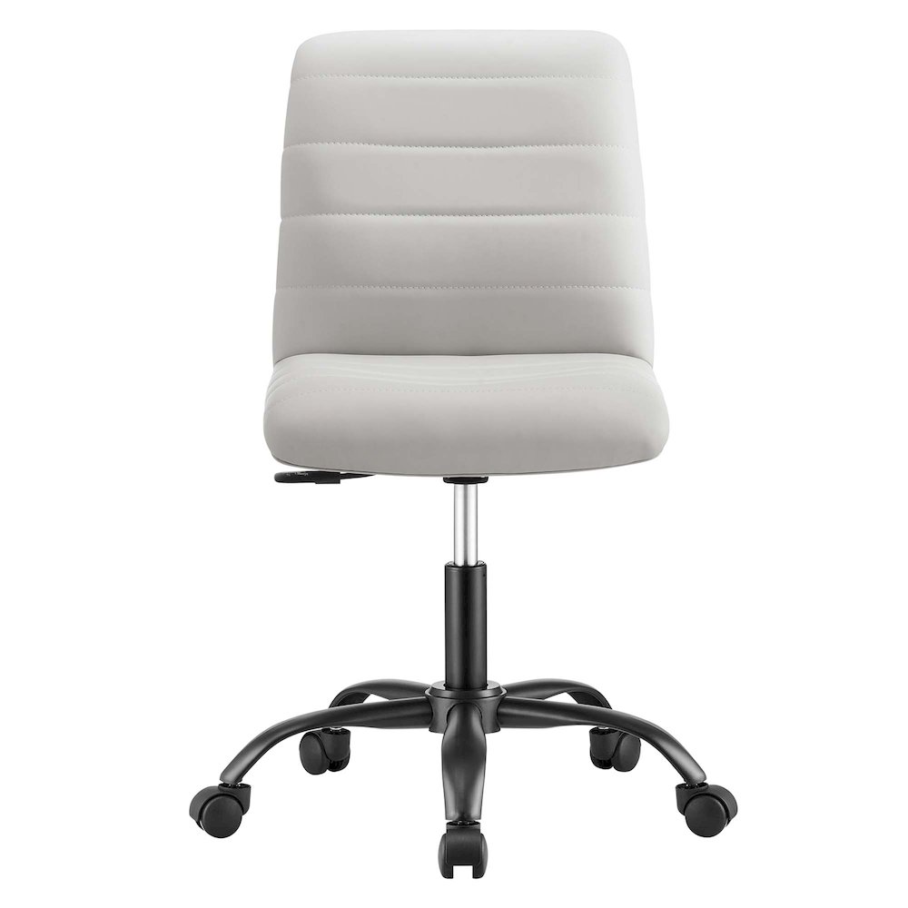 Ripple Armless Vegan Leather Office Chair. Picture 5