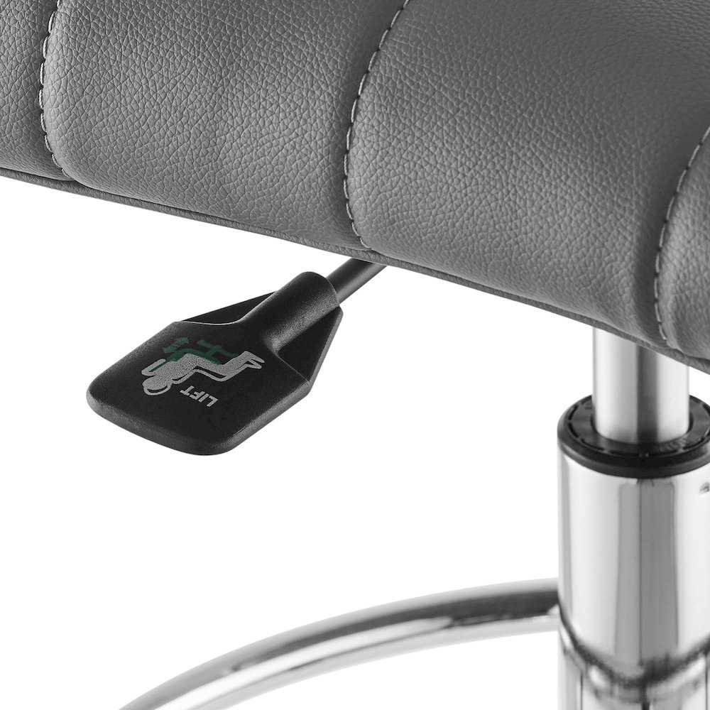 Ripple Armless Vegan Leather Drafting Chair. Picture 6